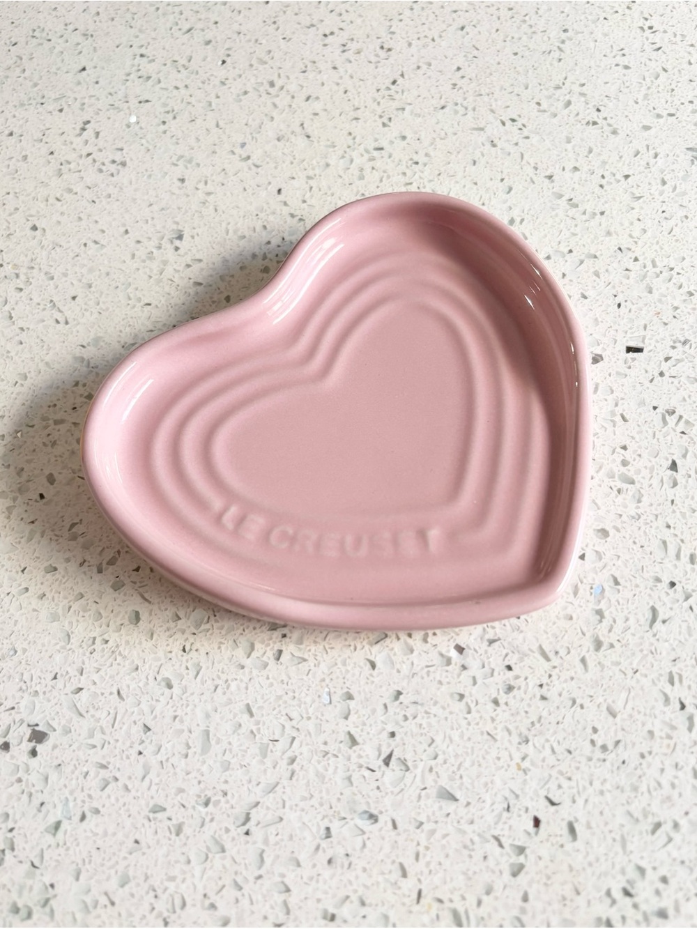 Le Creuset Blush Pink Heart Stoneware Spoon Rest